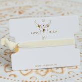 Bracelet en velours crème